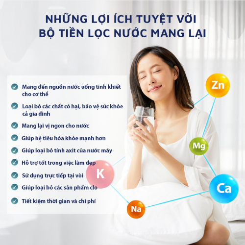 Bộ lọc nước Nano 5 cấp giữ khoáng IKISUI IK-02